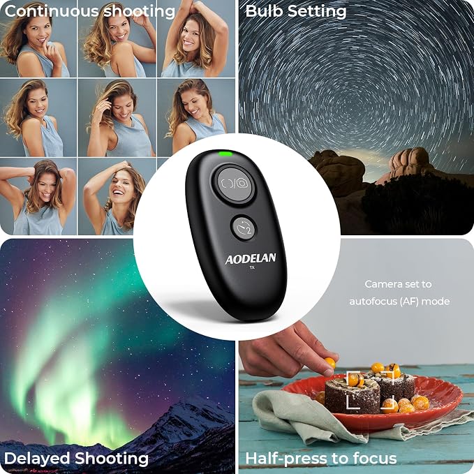 AODELAN USB-C Rechargeable Wireless Camera Remote Shutter Release - Image 5
