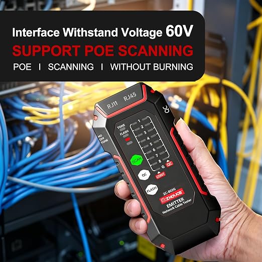Network Cable Tester, RJ45/RJ11 Wire Tracer and Line Finder, Tone Generator - Image 6