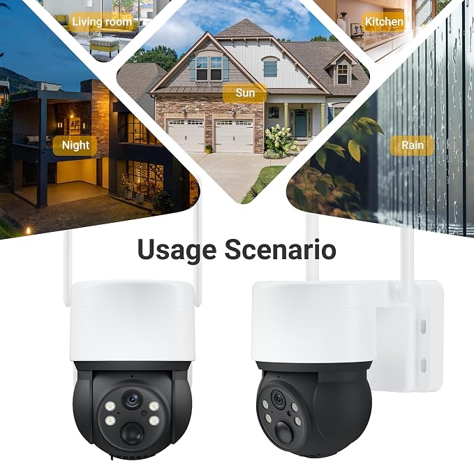 Solar Cameras for Home Security, Security Cameras Wireless Outdoor, 360° Pan & - Image 8