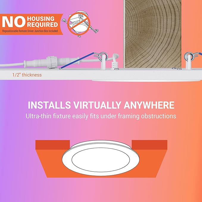 HALO 4” Smart Wi-Fi Slim Canless Recessed LED Downlight Powered by WiZ Pro - Image 3
