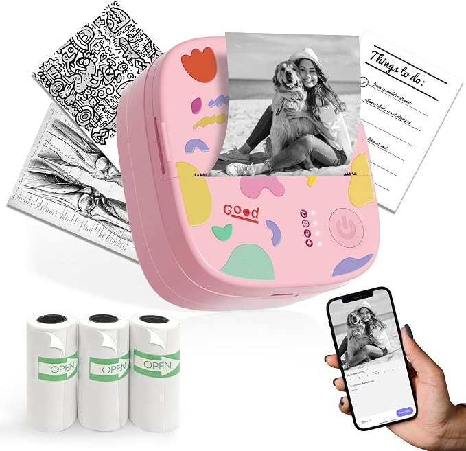 Mini Sticker Printer AHM2, Mini Thermal Printer by PrintJoyShareLove