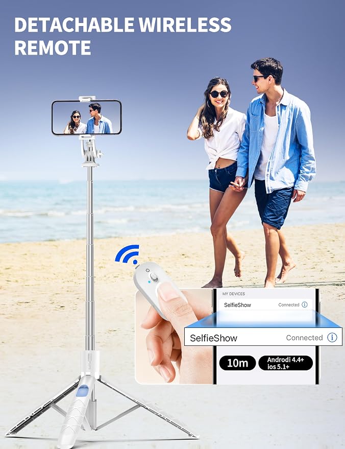 71" Selfie Stick, Smartphone Tripod Stand All-in-1 - Image 4