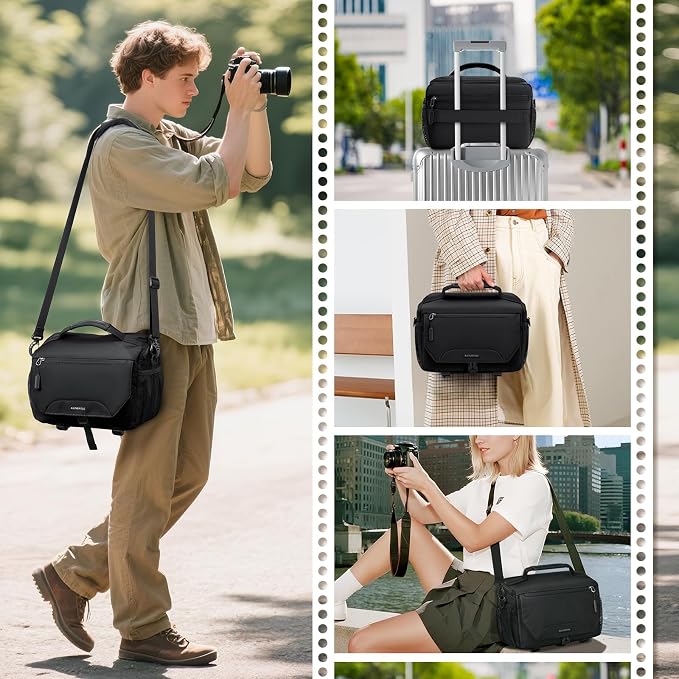 RAINSMORE Camera Bag, Small DSLR/SLR/Mirrorless Camera Sling Bag Waterproof - Image 7