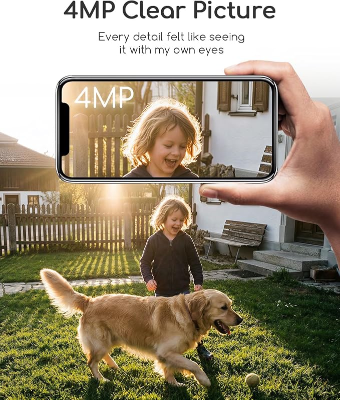 COOAU 4MP Security Cameras Wireless Outdoor Included 64GB Memory Card, No - Image 2