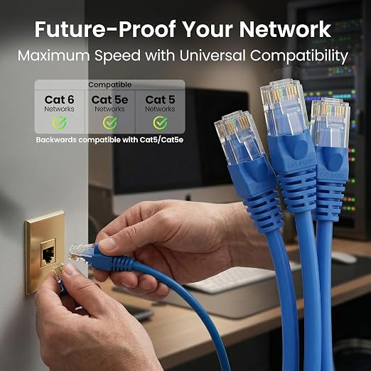 GEARit Cat 6 Ethernet Patch Cable 10 ft Blue - Image 9