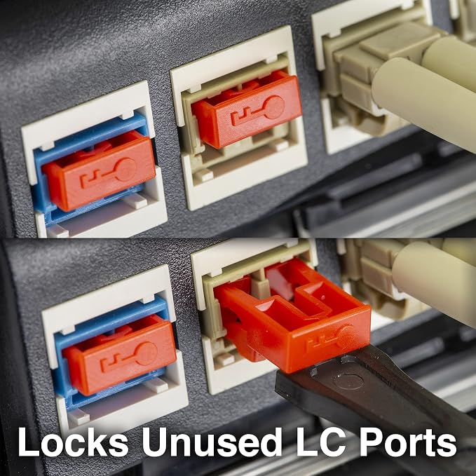 NTW NL-LCPBK100-RD Net-Lock Locking LC Port/Dust Blocker - Image 2