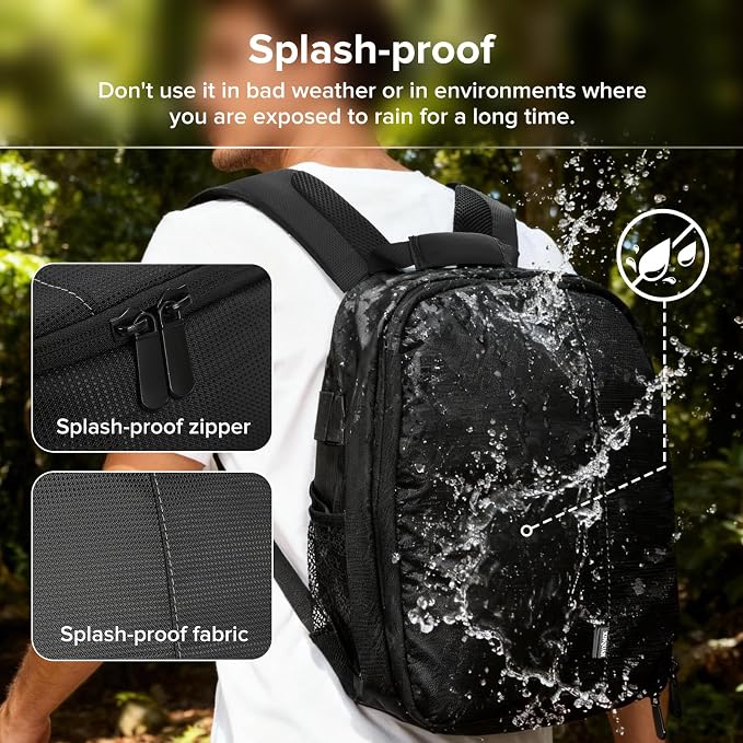 Camera Backpack Bag Small- Waterproof Professional DSLR Camera Bag Photography - Image 3