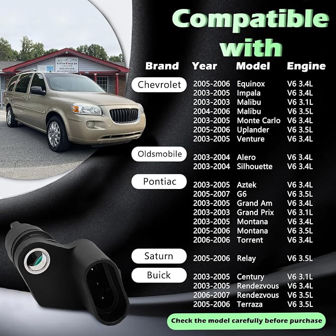 Engine Cam Camshaft Position Sensor V6 3.1L Compatible - Image 3