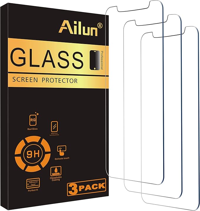 Ailun for Apple iPhone 11 Pro/iPhone Xs/iPhone X Screen Protector, 3 Pack by Ailun