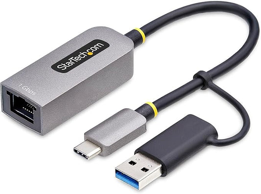 StarTech.com USB-C to Ethernet Adapter w/USB-A Dongle, 10/100/1000Mbps by StarTech
