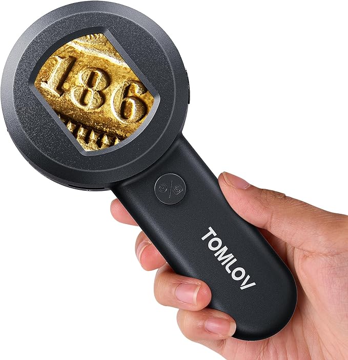 TOMLOV P10 Microscope for Adults Kids, Handheld Coin Magnifier by TOMLOV-MoreThanAMicroscope