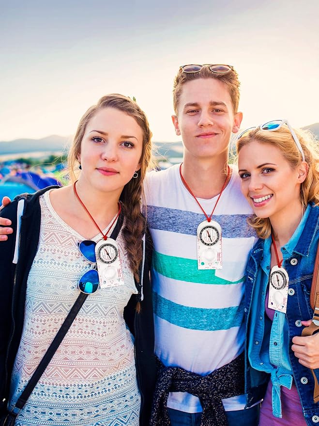 Gejoy 6 Pcs Orienteering Compass Bulk Portable Survival Compass Scout Learning - Image 6