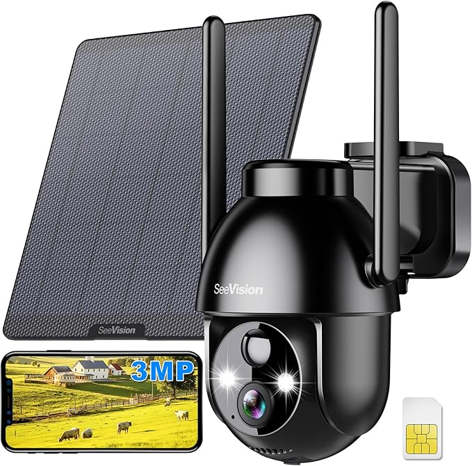 SeeVision 4G LTE Cellular Security Camera, No WiFi by Unknown