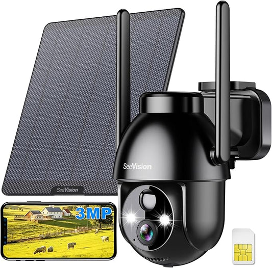 SeeVision 4G LTE Cellular Security Camera, No WiFi by Unknown