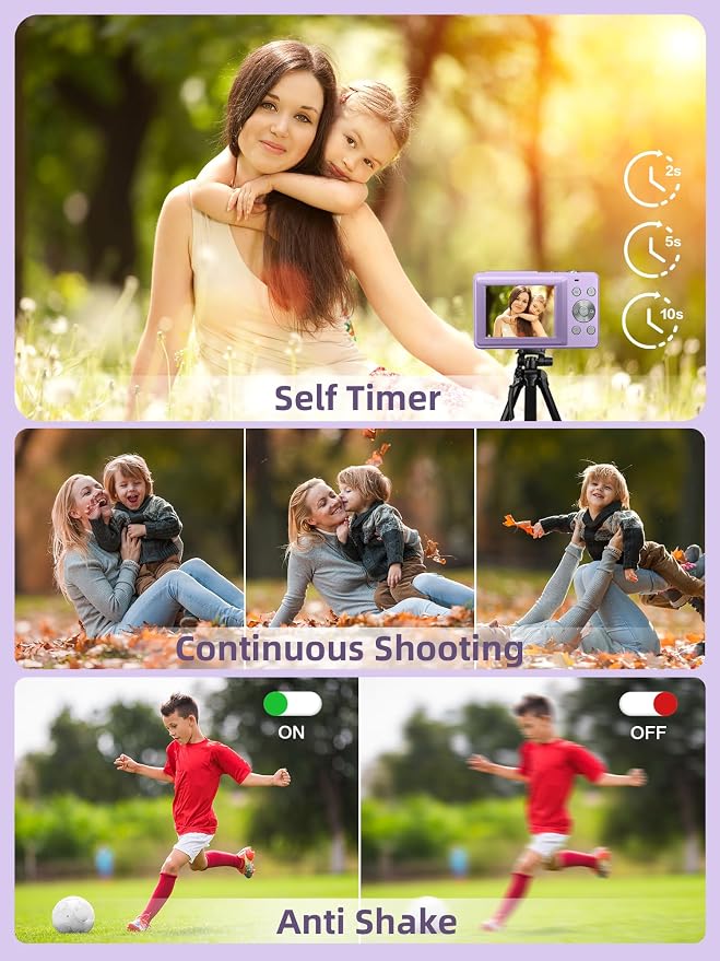 Digital Camera FHD 1080P, Camkory Point and Shoot Digital Cameras - Image 4