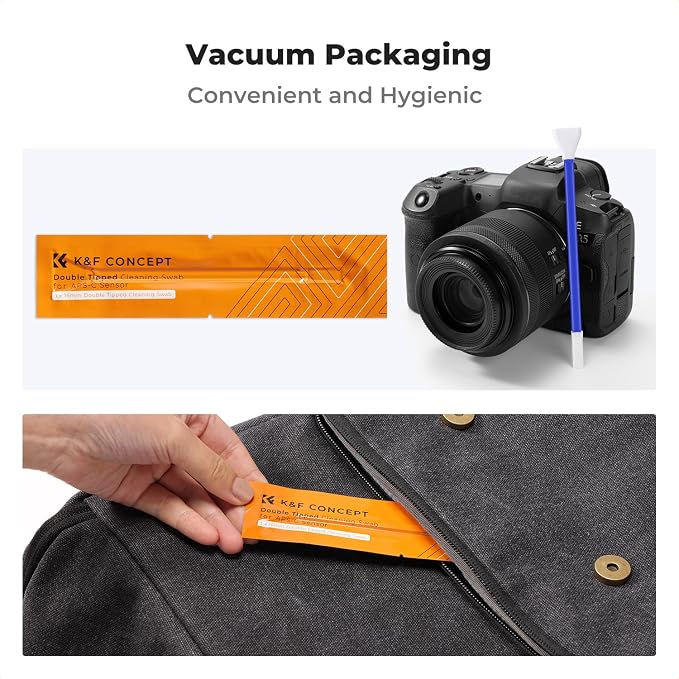 K&F CONCEPT 2-1 16mm APS-C Frame Sensor Cleaning Swab, Viewfinder Cleaning Swab - Image 8