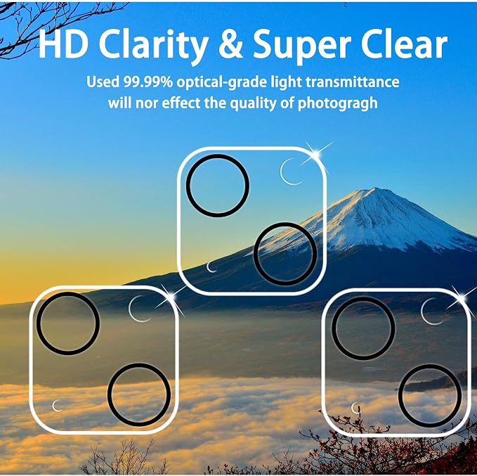 Dengduoduo 3 Pack Tempered Glass Camera Lens Protector - Image 3