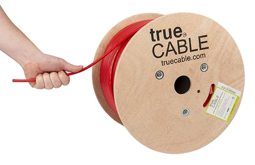 TRUE CABLE Cat6A Shielded Riser Bulk Ethernet Cable, 23AWG Solid Bare Copper by trueCABLE