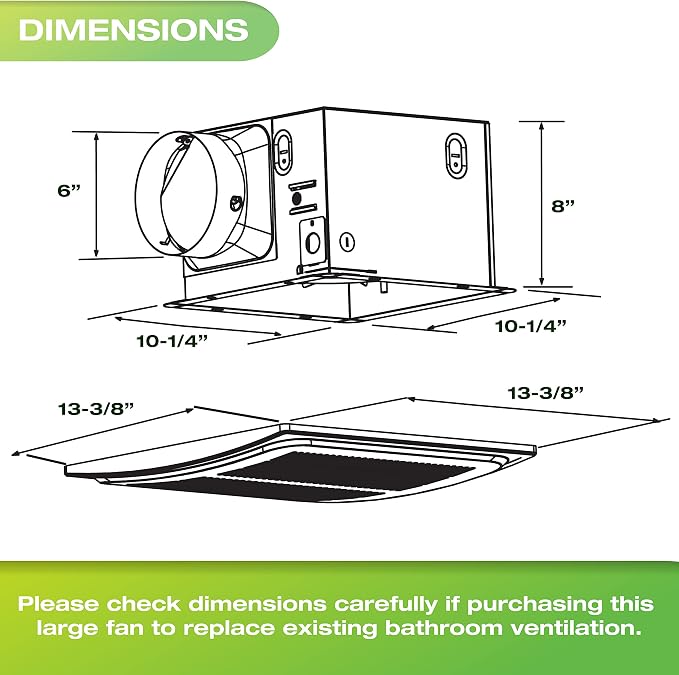 Homewerks 7136-02HW Bathroom Vent Fan - Image 7