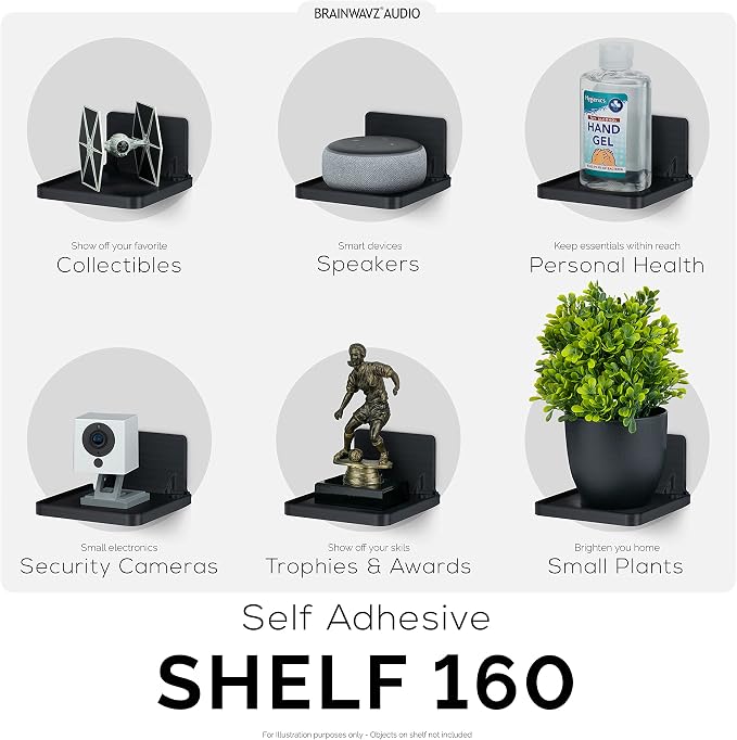BRAINWAVZ Drill Free Wall Mount Shelf - Image 6