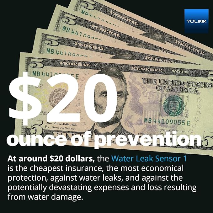 YoLink Water Leak Starter Kit: Hub + 6 Leak Sensor 4, LoRa Long-Range, - Image 9