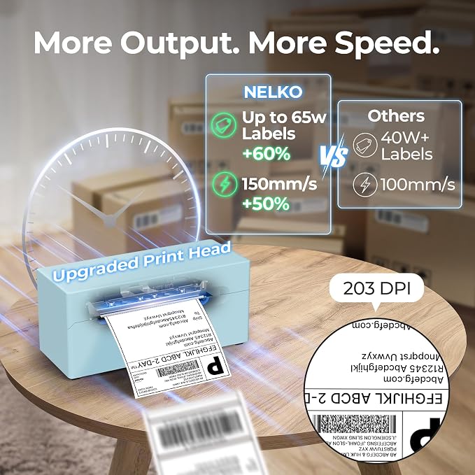 Nelko Bluetooth Thermal Shipping Label Printer, 4x6 Shipping Label Printer - Image 2
