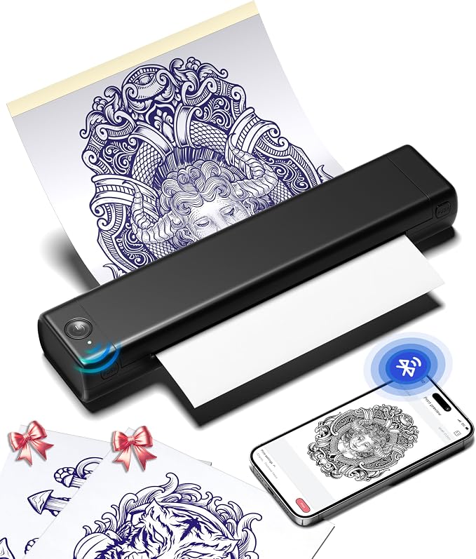 Phomemo Tattoo Stencil Printer, M08F Wireless Thermal Tattoo Printer by Phomemo