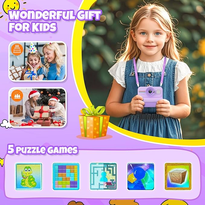 HiMont Kids Camera Instant Print, 1080P HD Instant Print Camera - Image 6