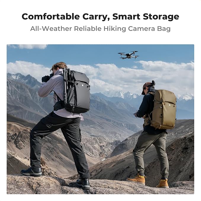 K&F CONCEPT Camera Backpack, 30L Large Capacity Camera Bag, Waterproof DSLR - Image 6