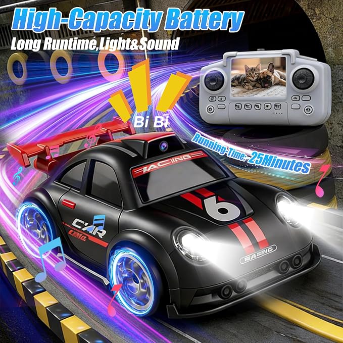 Mini RC Car with Camera, 2.4" Screen FPV Remote Control Car with 8G Card - Image 7