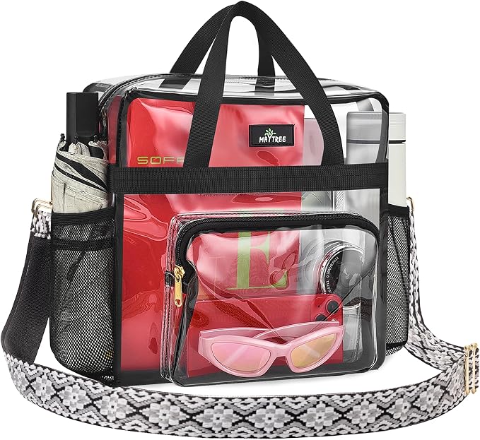 MAY TREE Clear Bag for Stadium Events, Transparent Bag for Concert Sports Gym by MAYTREE
