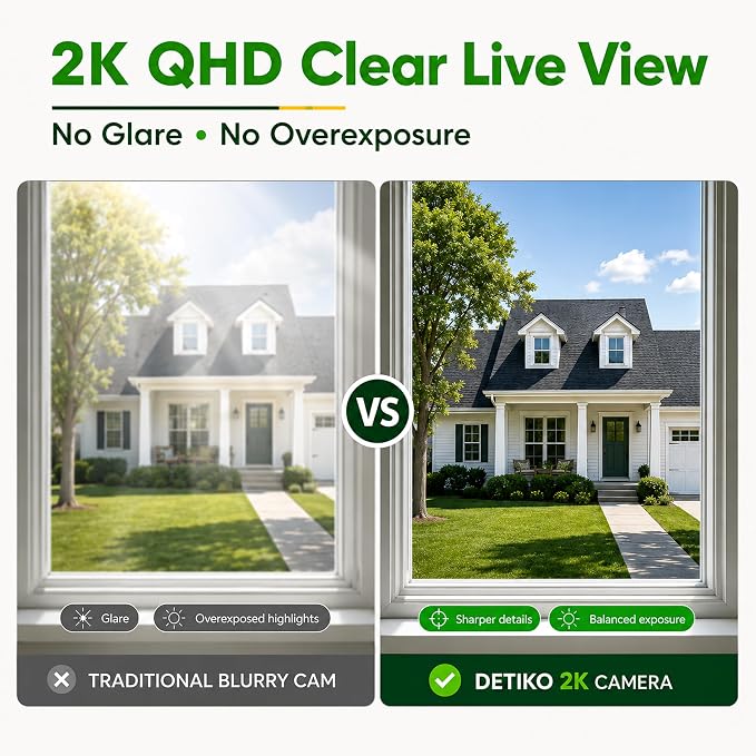 2K Window Camera, 5Ghz & 2.4Ghz WiFi Security Camera - Image 7