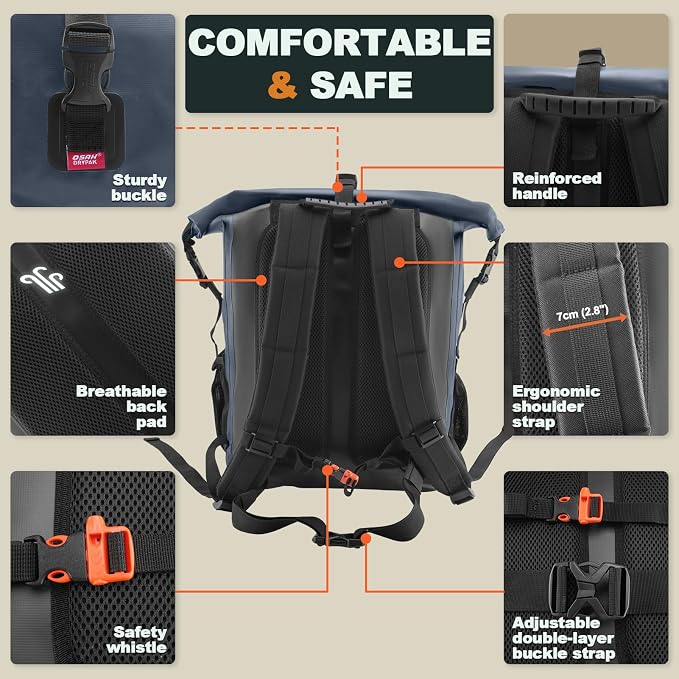 OSAH DRYPAK Waterproof Backpack Dry Bag 35L/55L/85L – Heavy Duty Roll-Top - Image 4