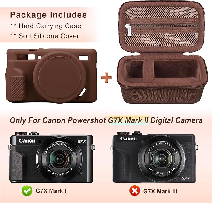 Canboc Camera Case for Canon PowerShot G7 X Mark II Digital Camera, Hard - Image 2