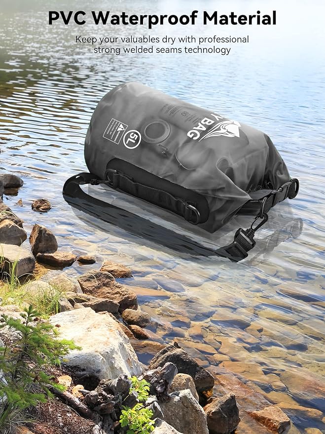 HEETA Dry Bag Waterproof for Women Men, 5L/10L/20L/30L/40L Roll Top Lightweight - Image 3