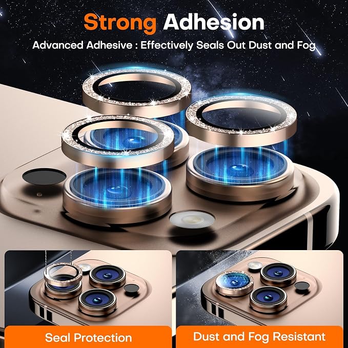 for iPhone 16 Pro/iPhone 16 Pro Max Camera Lens Protector, Tempered Glass - Image 2