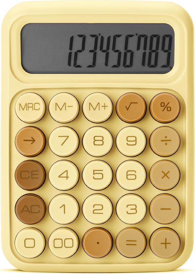 Mr. Pen- Mechanical Switch Calculator, 12 Digit Large LCD Display, Beach Sand - Image 7