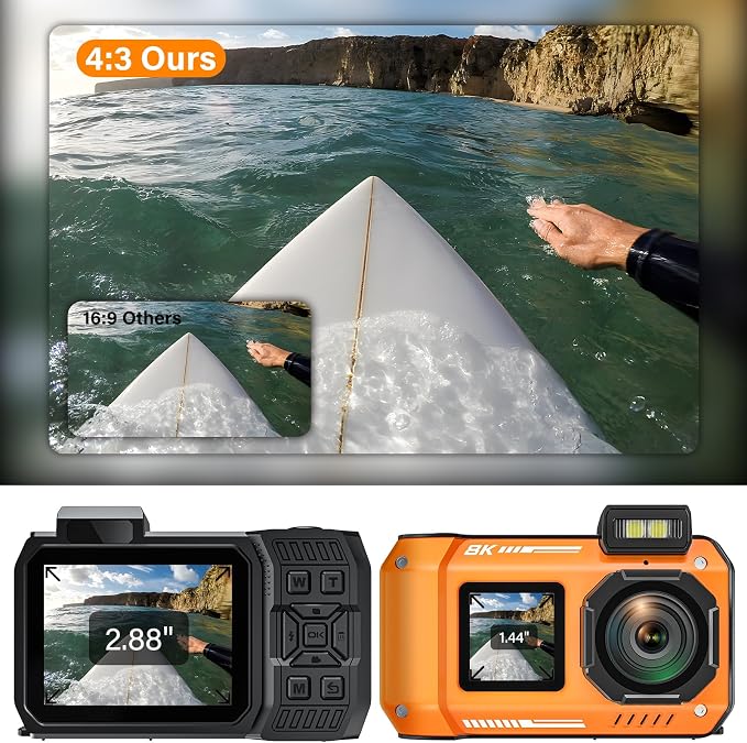 8K Underwater Camera, WiFi 33FT 70MP Waterproof Camera - Image 6