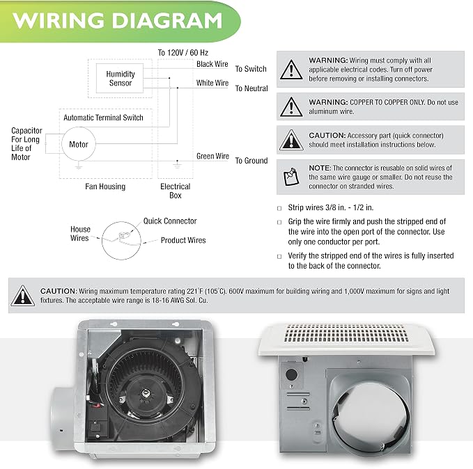 Homewerks 7136-02HW Bathroom Vent Fan - Image 6