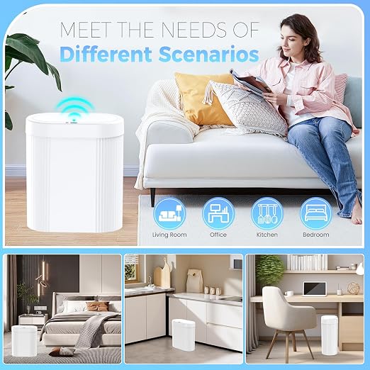 jinligogo 2 Pack 5 Gallon Bathroom Trash Can - Image 7