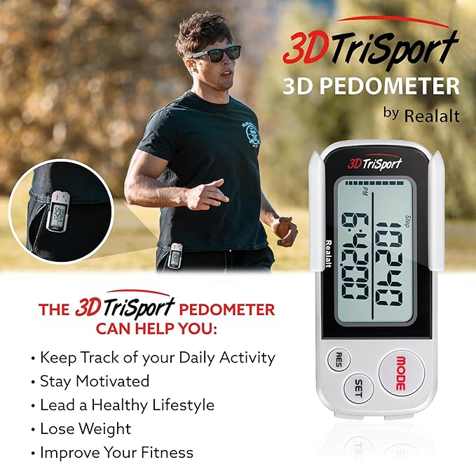 Realalt 3DTriSport 3D Walking Pedometer - Image 3
