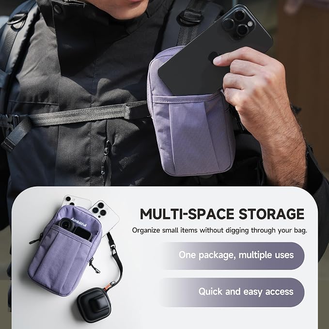 AMBITFUL Compact Sports Camera Bag, Shoulder Strap Storage Case, 3.94 x 1.57 x - Image 5