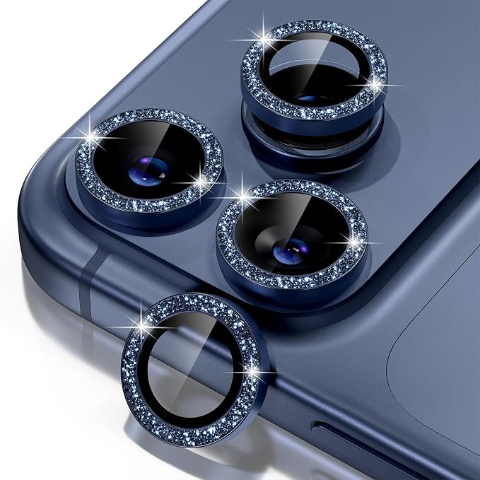 Misea Compatible for iPhone 17 Pro/iPhone 17 Pro Max Camera Lens Protector Bling by Misea