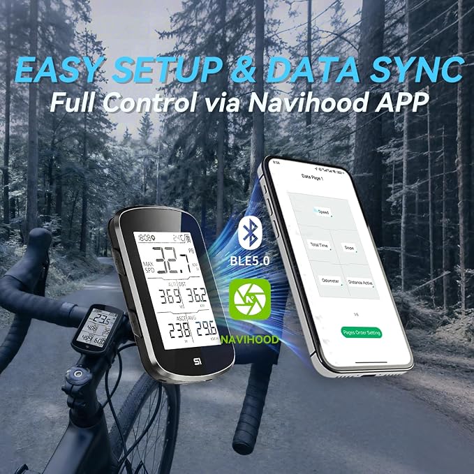 S1 Entry Level GPS Bike Computer Wireless, Laminated 2.8" Screen, Ultra Thin - Image 6
