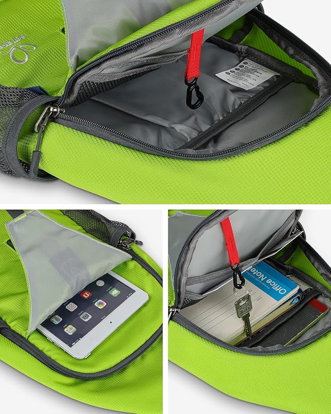 WATERFLY Crossbody Sling Backpack Sling Bag Travel Hiking Chest Bag Daypack - Image 4