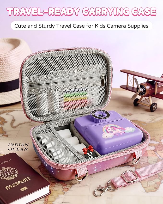 Kids Camera Instant Print with Carrying Case, Digital Selfie Camera with 6 - Image 6