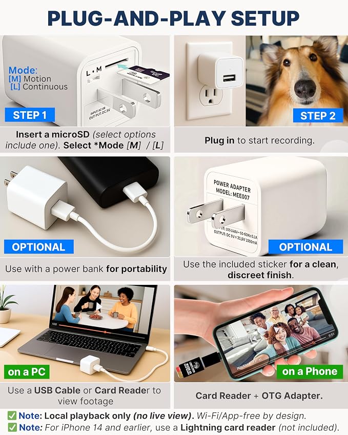 Premium Plug-in Dome Cam, 1080p Full HD Always-On, Motion Detection, No WiFi - Image 4