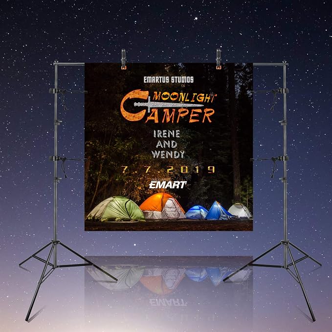 EMART Photography Backdrop Stand, 8 x 8 ft Adjustable Photo Background Holder - Image 7