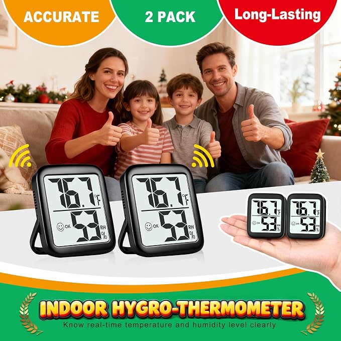 Antonki 2 Pack Room Thermometer - Image 8