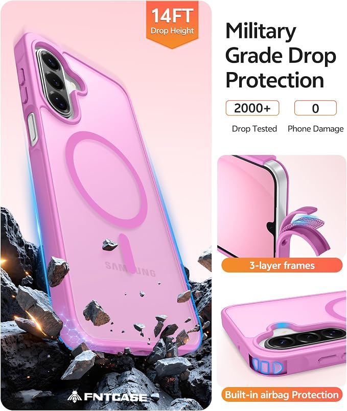FNTCASE for Galaxy A17/A16 5G Phone Case: for Samsung A17 Cases Matte - Image 5